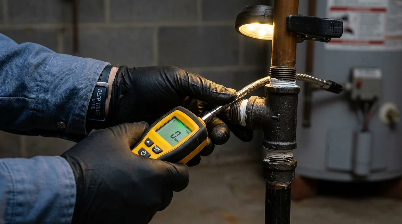 Gas leak detection with electronic sniffer by Johns Plumbing LLC in Pico Rivera
